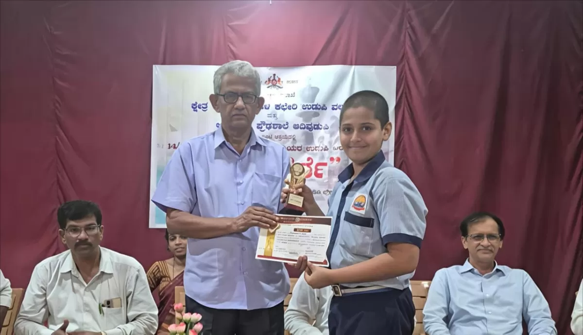 Shreepada (Class 7) won 1st place at the Taluk Level Chess Tournament on 31-07-2025 and District Level on 07-08-2025, and represented the school at the State Level.