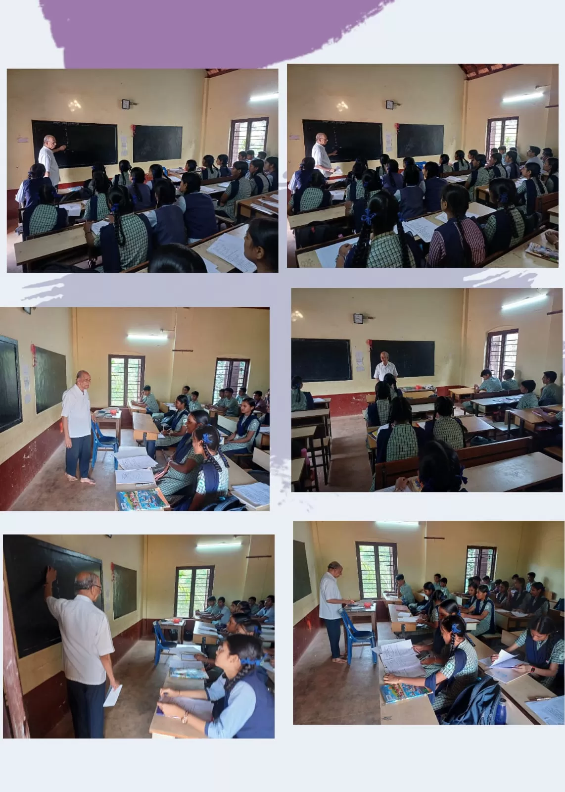 Resource person of Hindi subject: Retired teacher Sri. U. Rajagopal Acharya an expert who provided specialized knowledge to 10th students to score high marks in SSLC Board Exam.