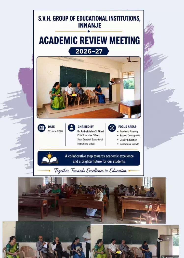Academic Review Meeting 2026-27 conducted at SVH Group of Educational Institutions.