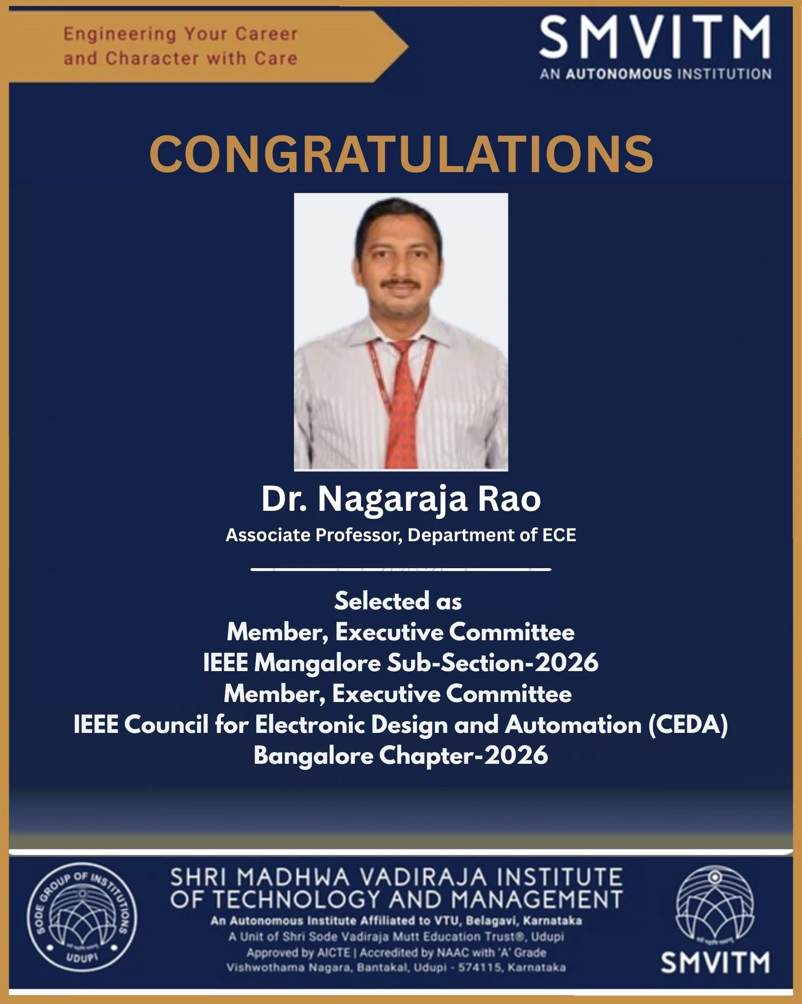 Dr Nagaraja Rao IEEE Executive Committee