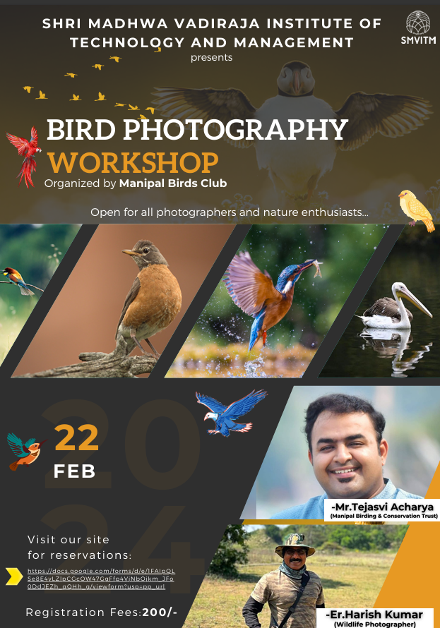 Bird Photography Workshop At SMVITM | Sode-edu.in